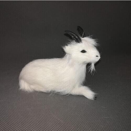 About 12x10cm real life toy lying sheep model ornament home decoration gift h1363