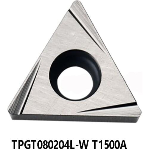 100% Original TPGT080204L-W T1500A Carbide Inserts TPGT080204 L-W TPGT 080204 TPGT0802 Lathe Cutter Turning Tools 10pcs/box
