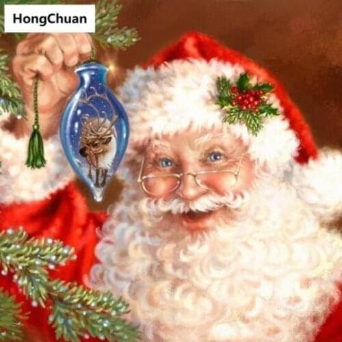 Santa Claus Cartoon 5D DIY Square/Round Diamond Painting Mosaic Cross Stitch Home Decoration Mural Christmas Gift New Year