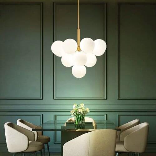 Creative Grapes Led Chandeliers Dining Living Room Modern Home Decor Frosted Glass Lights Lighting Bar Lampes Suspendues