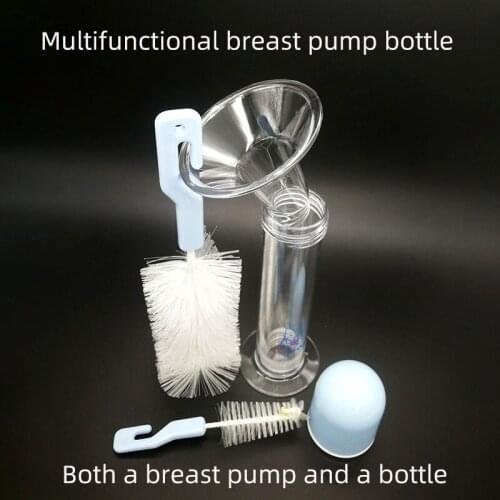 Multifunctional simulation breast pump, 100 ml manual breast pump, manual breast pump for pregnant women, bottle set