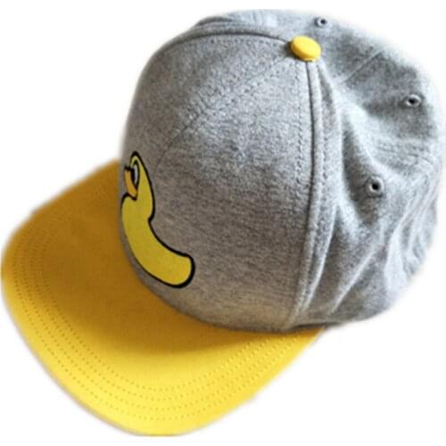 Cartoon Anime Animals Yellow Cute Duck Baseball Cap Cosplay Cute yellow Duck hip hop Man Woman KID Adjustable Hike Sun Hats caps