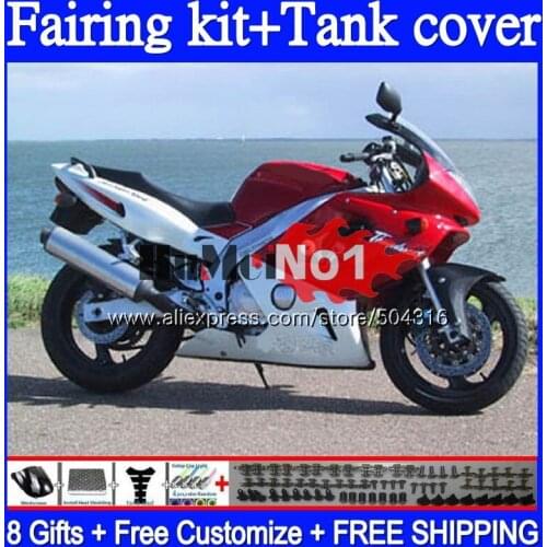 YZF-600R For YAMAHA YZF 600R 1996 1997 1998 1999 2000 2001 38MC.65 YZF600R Thundercat 96 97 98 99 00 01 02 Red white Fairings