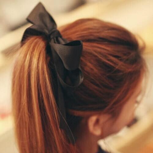 New Korean Version Of Fashion Jewelry Cute Lady Double Satin Bow Tie Bow Tie Hair Ring Head Rope