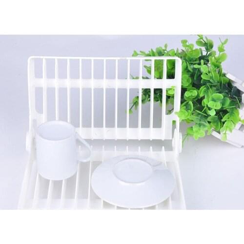 Plastic Dish Drying Rack Durable Plate Collection Shelf Lightweight and Delicate Durable Kitchen Accessories 213x175x120mm