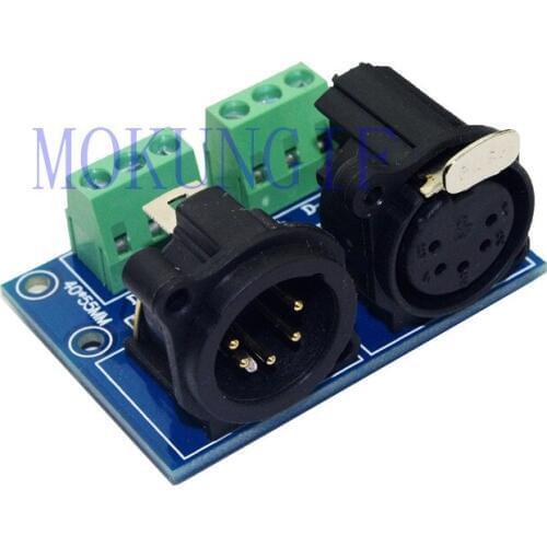 20pcs XLR5-3P DMX512 Relays connector,3pin terminal adapter 5pin XLR 3P to 5core XLR Controller,3P to 5 core XLR for DMX control