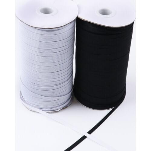 3mm/5mm Mask Rope Elastic Band Black/White Sleeve Elastic Band Narrow Side Flat Elastic Band Sewing Accessory 10/20 Meters