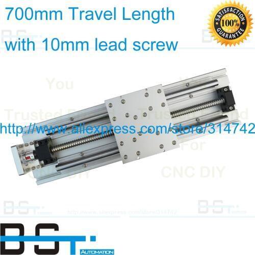 Linear Stage Actuator Table 700mm Travel Length Linear Moudle with 1610 Ballscrew for DIY CNC Router X Y Z Axies # BSBK