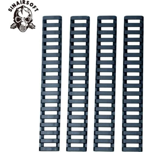 Tactical 4 Pcs/set Rail Cover 18 Slot Panel Rail Rifle Handguard Heat Resistant Ladder Rubber Picatinny Rail Covers
