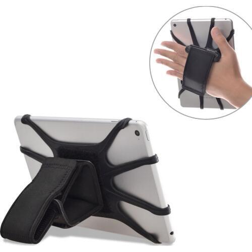 WANPOOL Padded Hand Strap Holder with Detachable Silicon Tablet Holding Net for 7 - 10.5 Inch Tablets