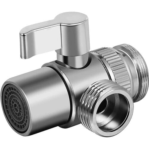 Yardwe 3-Way Diverter Water Filter Shower Arm Diverter Valves For Faucet Handheld Shower Shower Head Diverter Valve (Silver)