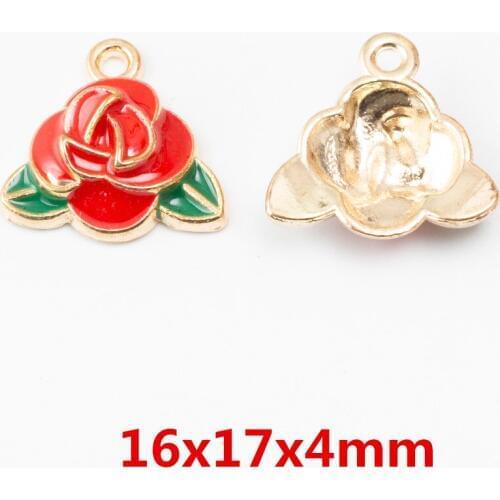 YEPENGFEI 30 PCS flower Charms Alloy jewelry Pendants for Jewelry Making DIY Handmade Craft Accessories js2148