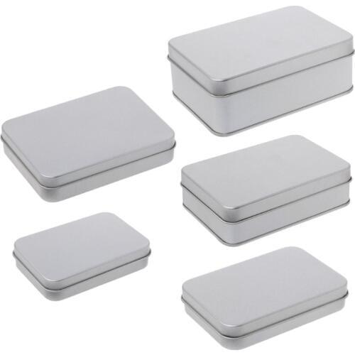 1Pc Small Metal Tin Silver Storage Box Case Organizer for Money Coin Candy Key