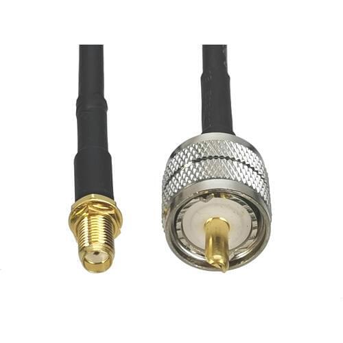 1Pcs RG58 UHF PL259 Male Plug to SMA Female Jack Bulkhead RF Coaxial Jumper Pigtail Cable For Radio Antenna 6inch~40M