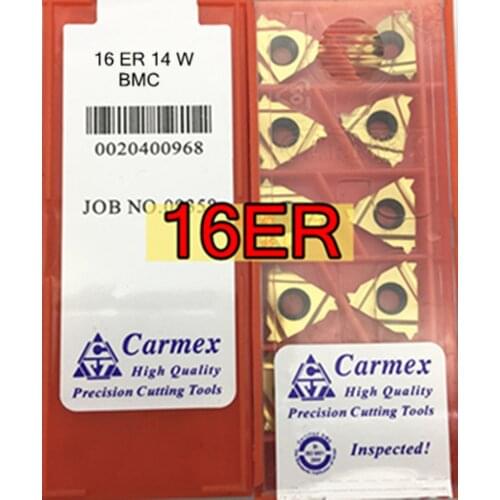 16ER 11W 16ER 14W 16ER 19W BMC Carmex/ External Threaded carbide inserts Processing: alloy steel, etc Free shipping