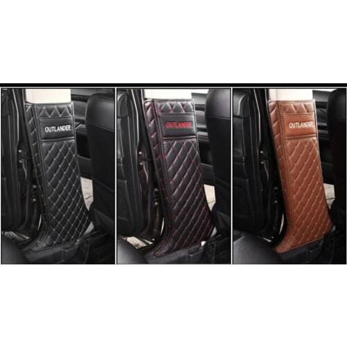 2pcs Car-covers microfiber leather anti-kick plate anti-play mat For Mitsubishi Outlander 2013-2018