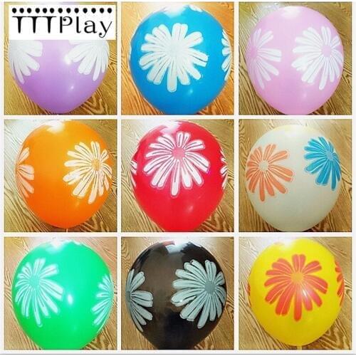 20pcs/lot 12inch 2.8g Printed Flower Latex Balloons Inflatable Helium Air Balls Wedding Decoration Happy Birthday Party Supplies