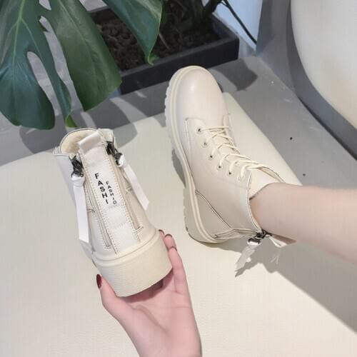 2019 Winter Warm For Women Slip Snow Boots Waterproof Leather Ankle Boots Women Outdoor Double Zipper Shoes Leather Boots U11-92