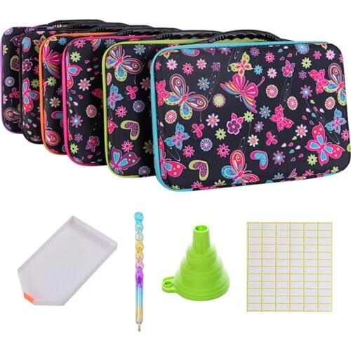 30/60/120 Bottles Diamond Painting Accessories Tool Carry Case Box Container Diamond Storage Bag Case Embroidery Mosaic