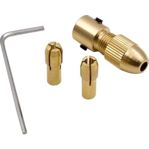 4pcs Electric Motor Shaft Mini Chuck Kit Fixture Clamp Small To Drill Bit Micro Chuck Fixing Device Electric Drill Supplies