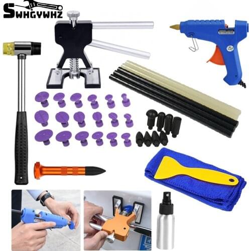 Car tools Paintless Hail Removal Dent Lifter T-Bar Tools Glue Gun Car Body Repair Kit for Vehicle Car Auto