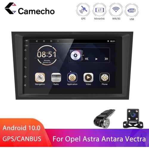 Camecho Android 10.0 2Din Car Radio WIFI GPS Bluetooth Multimedia Player Support Canbus For Opel Astra Antara Vectra Corsa Twin