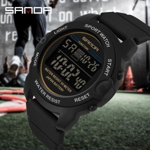 New Sport Electronic Watch Multi-function Mens Waterproof Wrist Watch Digital Ms Watch Alarm Timer Clock Relogio Masculino