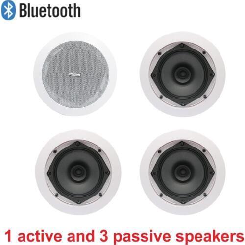 Wireless Stereo Bluetooth Speaker Active In Ceiling Speakers 4pcs 5 Inch 15w 4 Ohm For Home Theater Audio And Background Music