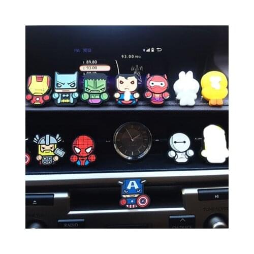 Disney Anime Avengers Creative Marvel Cartoon Car Aroma Diffuser Clip Car Air Conditioner Air Out Perfume Decoration gifts