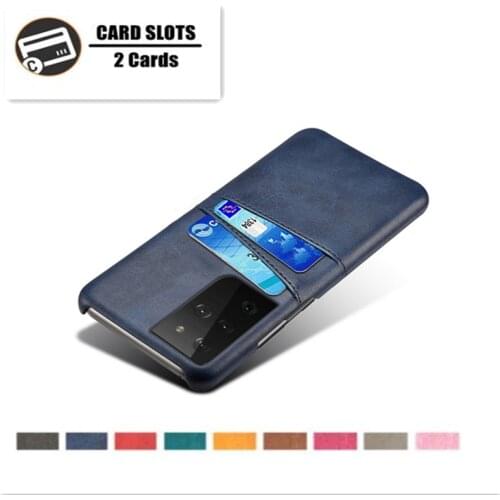 For Samsung Galaxy S20 S21 Ultra PLUS FE S8 S9 S10 S10E 5G NOTE 9 10 20 Dual Card Coque Phone Case Luxury Leather Cover Funda