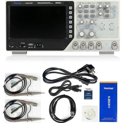 DSO4102C Handheld Digital Multimeter Oscilloscope USB 100MHz 2 Channels LCD Display + Arbitrary/Function Waveform Generator