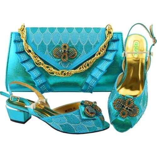 Italian Shoes and Bag To Match Wedding Party High Quality African Wedding Shoes Italian Shoes with Matching Bags for Women