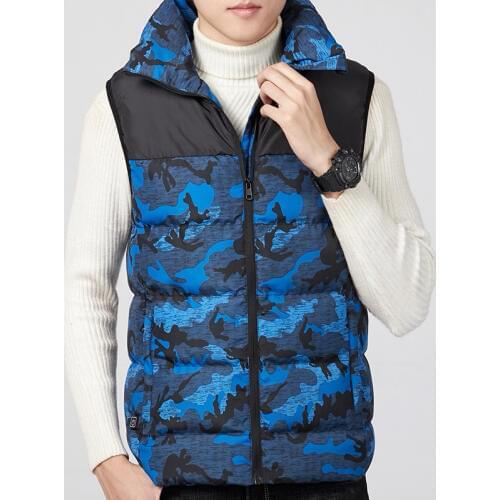 Camouflage Heated Vest Men Women Outdoor USB Infrared Winter Flexible Electric Jacket Thermal Clothing Waistcoat Fishing Hiking