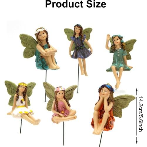 Kekafu 6 Pcs Fairy Garden Accessories Kit Garden Fairy Statue Angel Statue Mini