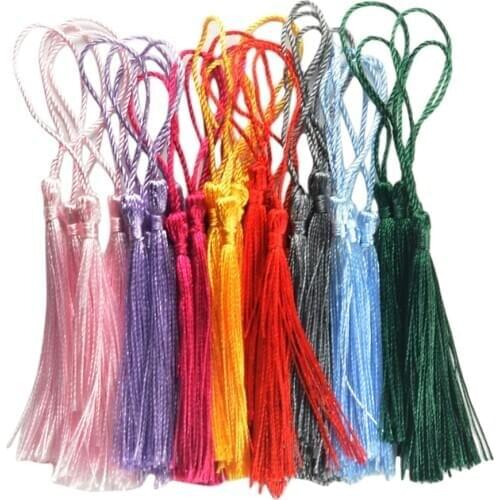 30 Pcs Assorted Colors Classic Chinese Knot Tassels With Loops DIY Pendant for Craft Tags Jewelry Making Accessories Key Chain