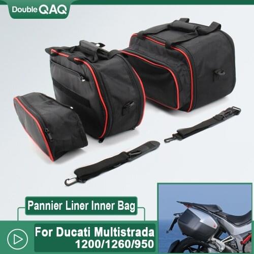 Motorcycle Luggage Bags For Ducati Multistrada 1200 2015-2019 Black Inner Bags For Ducati Multistrada 1260 950 2017-2019