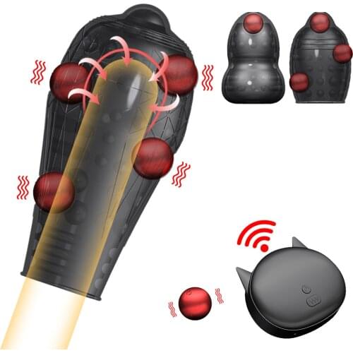 Male Masturbation For Sex Blowjob Glans Vibrators Wireless Remote Control Penis Trainer Delay Ejaculation Dick Erotic Gadgets