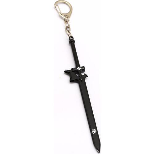 Mengtuyi Game Sword Cartoon Cosplay Keychain Weapon Black Metal For Mens Car