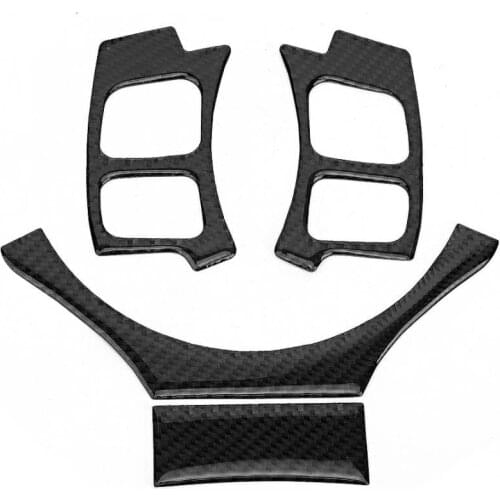 4Pcs/Set Carbon Fiber Steering Wheel Trim Cover Car Refitting Fits for LEXUS IS250 IS300 IS350 2014 2015 2016 2017 2018