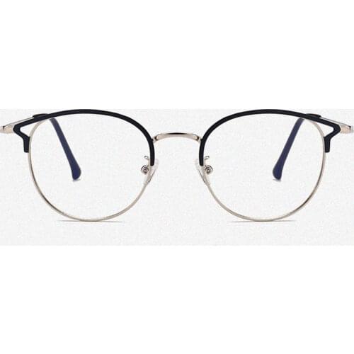 New Unisex Anti-blue Light Glasses For Women Anti-Radiation Computer Goggles Classic Metal Round Eyeglasses Frame Flat Mirror