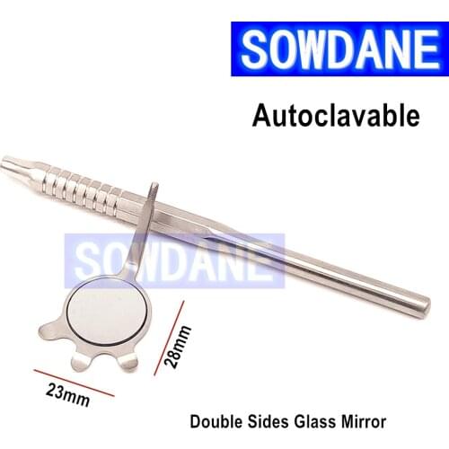 Odontoscope Oral Care Teeth Clean Examination Hygiene Glass Mirror Dental Mouth Mirror Front surface mirror Handle