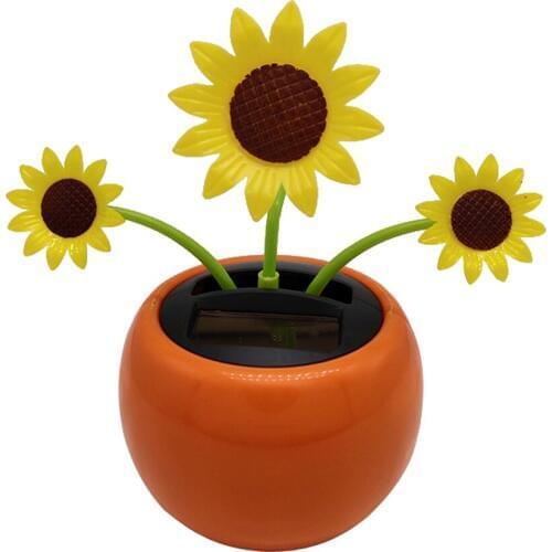 Solar Powered Dancing Flower - Sunflower Office Desk & Car Decor Kids Science Toy Gifts