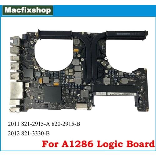 Original A1286 Motherboard For Macbook Pro 15" 820-2330-A 820-2850-A 820-2915-A 820-3330-B Main A1286 Logic Board 2008 2010 2011