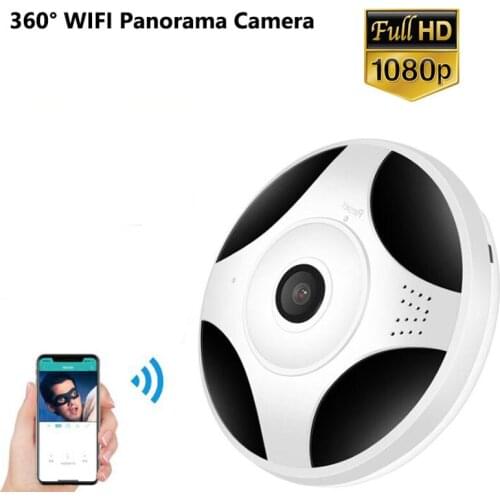 Panoramic Camera 360 WIFI HD Lens Anti-Theft Security Indoor Monitor 10m Infrared Night Vision Factory Shop Surveillance