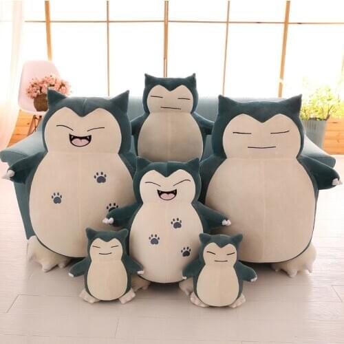 Pokemon 30-55cm Snorlax Plush Doll Cute Bear Big Size Stuffed Toys Soft Pillow Gifts for Children Kids Christmas Birthday Toy