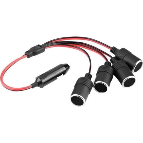 New SOONHUA 4 Way Cigarette Lighter Splitter High Power Car Charger Cigarette Lighter Plug Socket Splitter Adapter Dropshipping