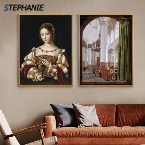 Nordic World Famous Posters and Prints figure Canvas Paintings Europe Classic Court Art Wall Picture for Living Room Home Decor