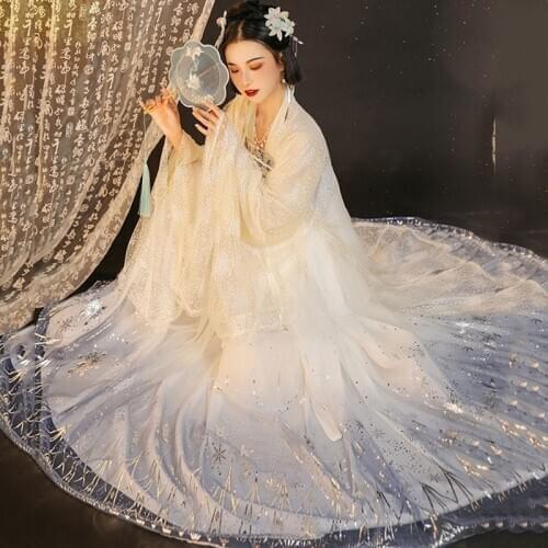 Traditional Women Hanfu Costume Fairy Dress Chinese Folk Dance Clothing Retro Tang Dynasty Princess Cosplay Stage Wear DN5979