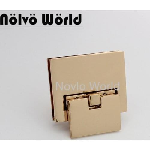 5-30sets 4 colors 41*33mm gold rectangle shape flip lock for woman luxury handbag metal clasp purse fitting