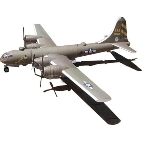 1/47 Children Paper Model Kit Toy Superfortress Bomber Plane Paper Model Kids Assemble Game DIY Handmade Paper Craft Puzzle Toy